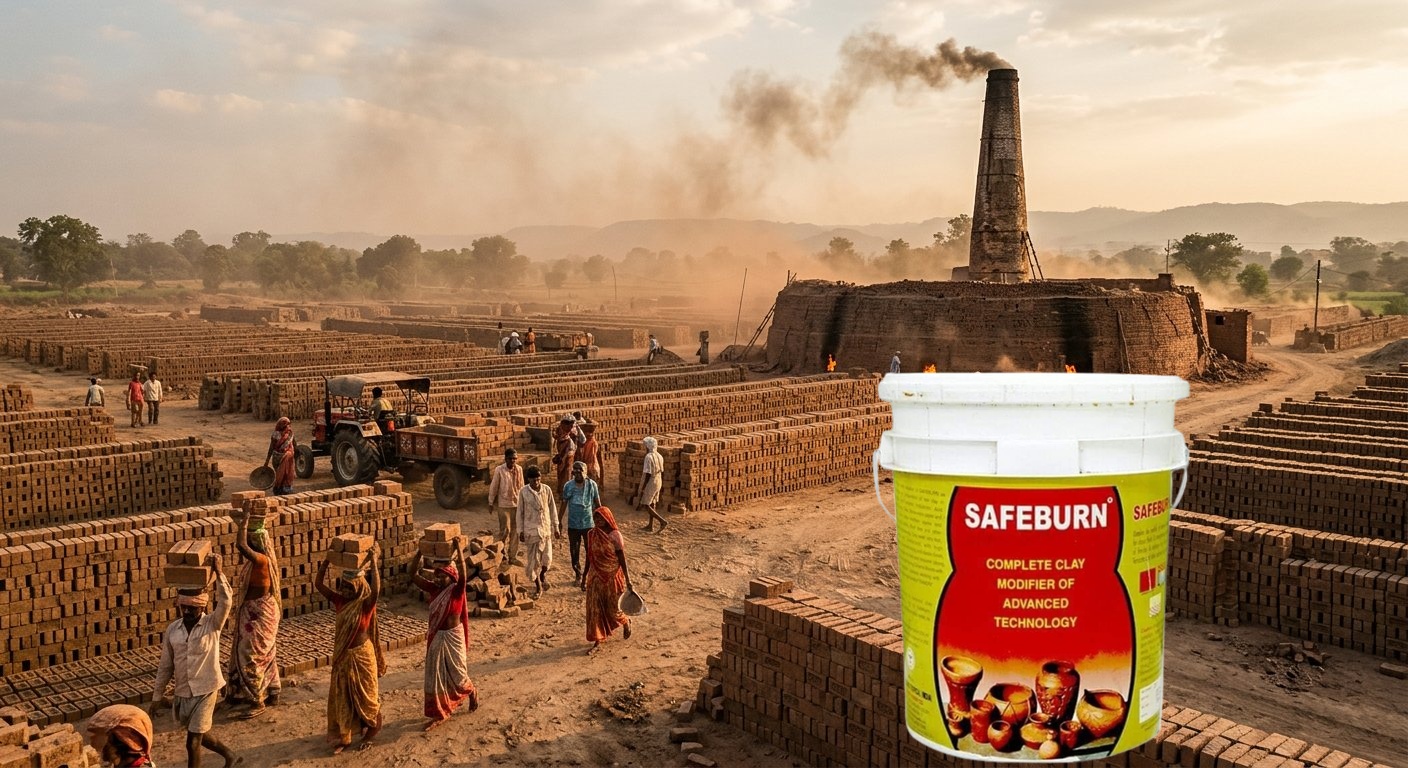 Safeburn Chemical bucket at Indian brick kiln